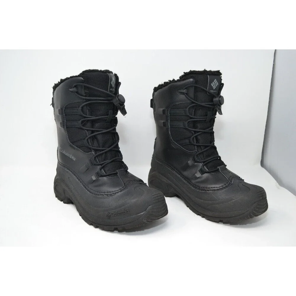 Columbia Waterproof Boots Youth 5 Bugaboot Celsius Black Lace Up BY4430-010‎